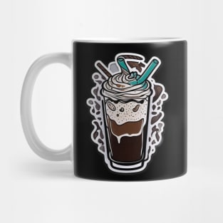 Ice Coffee Vintage Coffeebeans Retro Since Established Mug